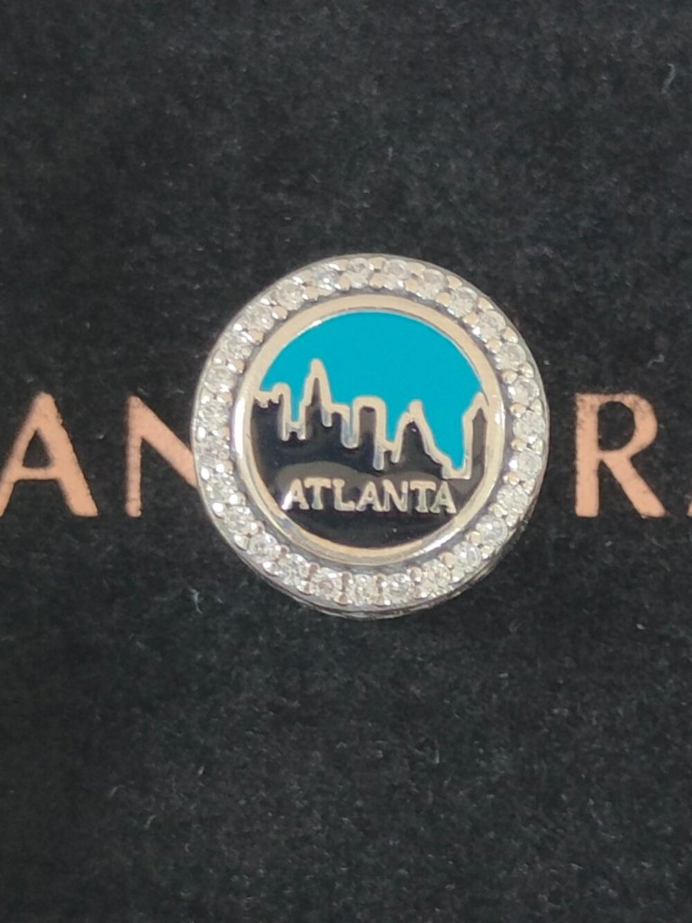 Pandora Atlanta Exclusive Charm Travel Pendant Bracelet Charm Bead S925 Silver